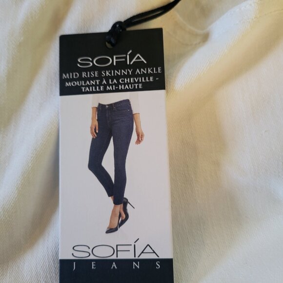 Sofia Vergara High Waist Ankle Jeans Size 18 White Jeans NWT - Picture 6 of 13